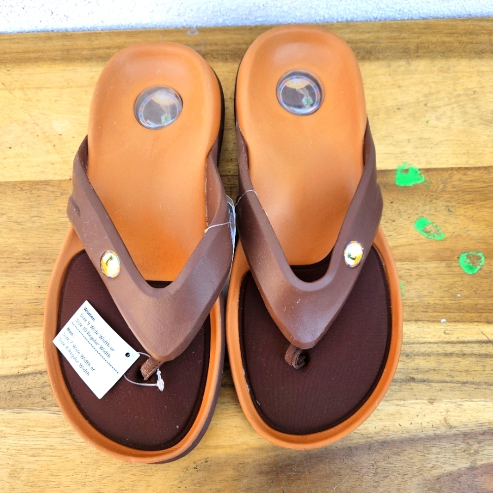 Hawaiian Jellys Ultra Comfort A'a Brown Lave Unisex  Sandal Women's Size… - Picture 4 of 16